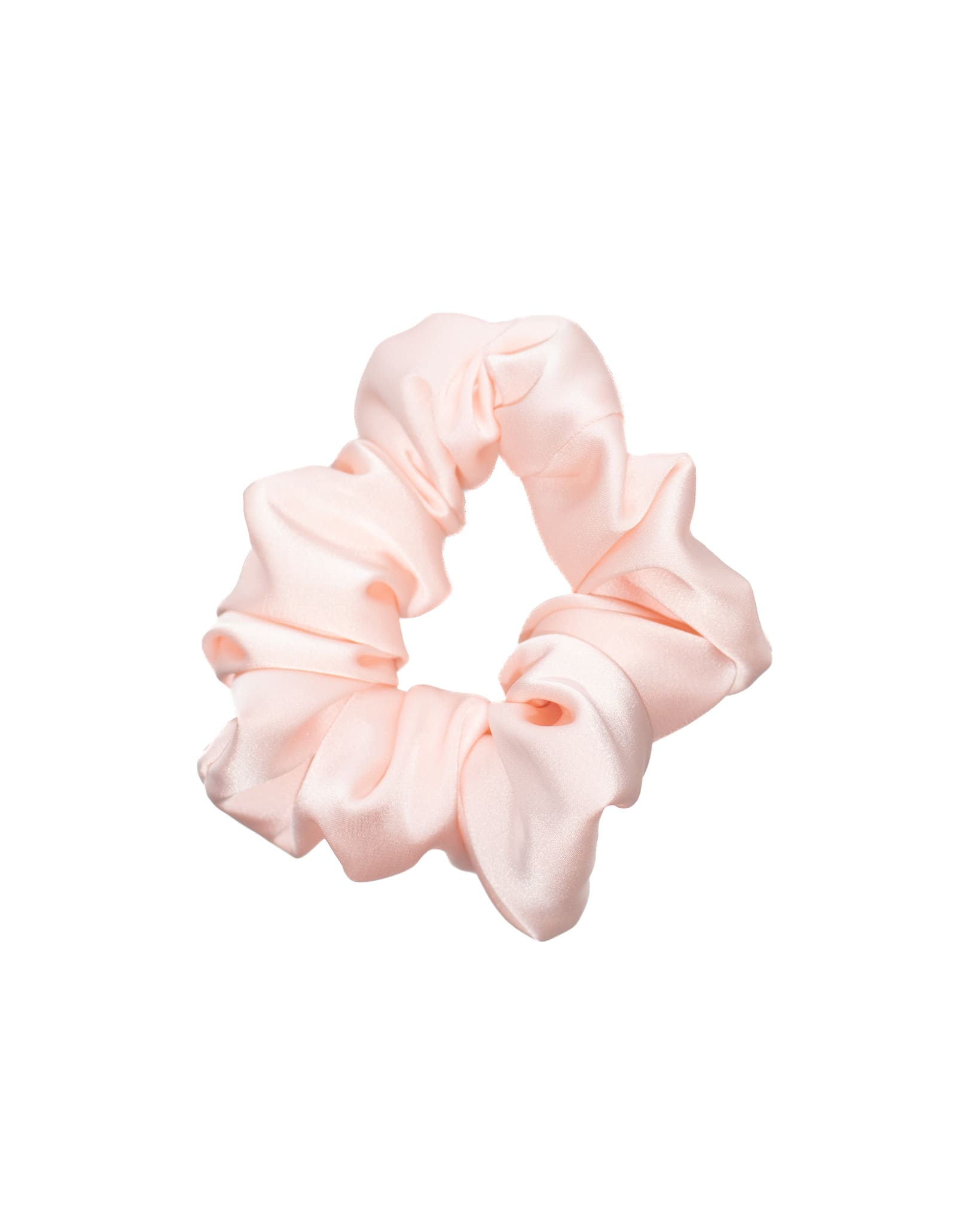scrunchie z satyny jedwabnej pudrowy róż